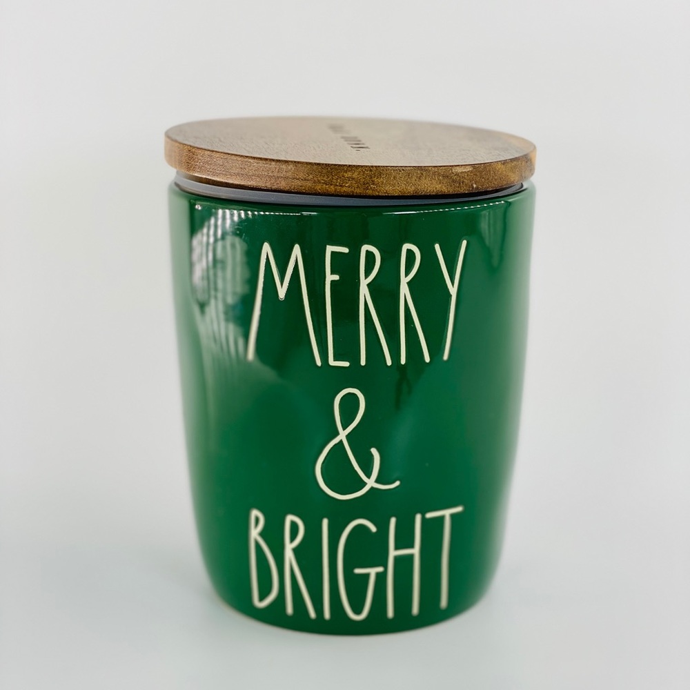 Rae Dunn Green Merry and Bright Container - Picture 10 of 10